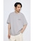 引き揃え天竺バックメッセージロゴTシャツ