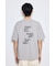 引き揃え天竺バックメッセージロゴTシャツ