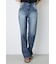 【WEB限定】AZUL DENIM センタープレスストレートデニム ロング丈