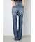 【WEB限定】AZUL DENIM センタープレスストレートデニム ショート丈