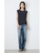 【WEB限定】AZUL DENIM センタープレスストレートデニム ショート丈