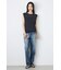 【WEB限定】AZUL DENIM センタープレスストレートデニム ショート丈