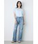 【WEB限定】AZUL DENIM ダメージストレートデニム ロング丈