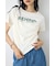 フロントギャザーカラーロゴTシャツ