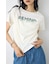 フロントギャザーカラーロゴTシャツ