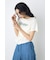 フロントギャザーカラーロゴTシャツ