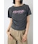 フロントギャザーカラーロゴTシャツ