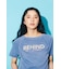 フロントギャザーカラーロゴTシャツ