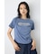フロントギャザーカラーロゴTシャツ