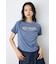 フロントギャザーカラーロゴTシャツ