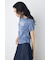 フロントギャザーカラーロゴTシャツ