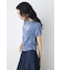 フロントギャザーカラーロゴTシャツ
