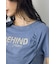 フロントギャザーカラーロゴTシャツ