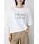 ドロップショルダーロゴ5分袖Tシャツ