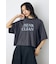 ドロップショルダーロゴ5分袖Tシャツ
