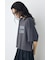 ドロップショルダーロゴ5分袖Tシャツ
