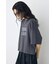 ドロップショルダーロゴ5分袖Tシャツ