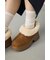 【大人気リピートアイテム】厚底ムートンヒールデザインスリッポン