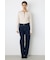 格上げ ヘンリーネックデザインニットトップス