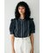 CUT OFF H／S FRILL DENIM ブラウス