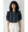 CUT OFF H／S FRILL DENIM ブラウス