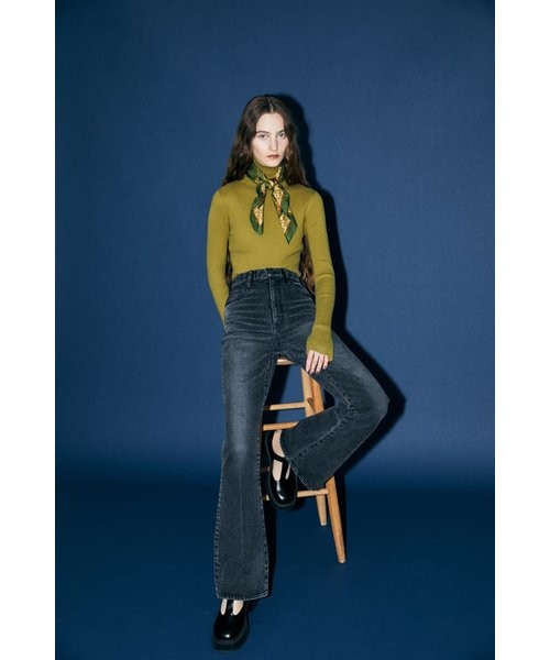 MOUSSY マウジー MVS BLACK FLARE(L) 脚長 25inch MOUSSY | MVS BLACK FLARE(L) / ロングサイズ (フレア ) |SHEL