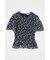 FLORAL SHIRRING トップス