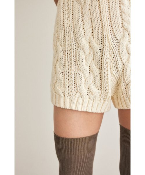 M_ ミックスニットショートパンツ アンダーバー MOUSSY MOUSSY | CENTER PRESS ハーフパンツ (ショートパンツ ) |SHEL'TTER