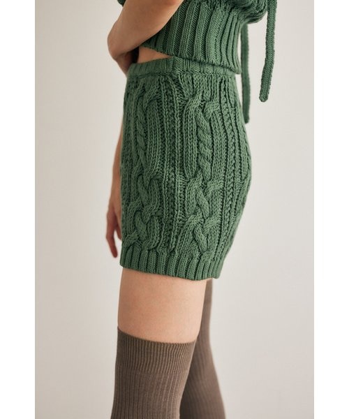 M_】CABLE KNIT ショートパンツ｜マウジーの通販｜&mall（アンドモール