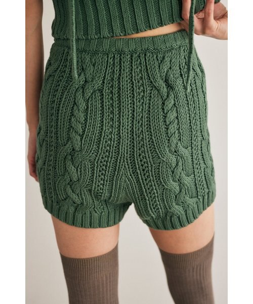 M_】CABLE KNIT ショートパンツ｜マウジーの通販｜&mall（アンドモール