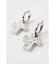 CROSS HOOP EARRINGS