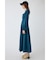 OPEN NECK TUCK DRESS