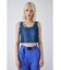 PANEL DENIM SLEEVELESS トップス