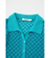 OPENWORK KNIT POLO