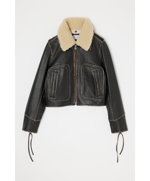 LEATHER COMPACT FLIGHT ジャケット｜マウジーの通販｜&mall（アンド