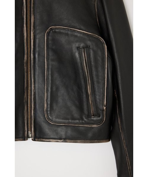 LEATHER COMPACT FLIGHT ジャケット｜マウジーの通販｜&mall（アンド