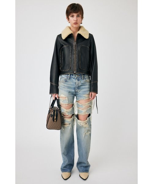 LEATHER COMPACT FLIGHT ジャケット｜マウジーの通販｜&mall（アンド