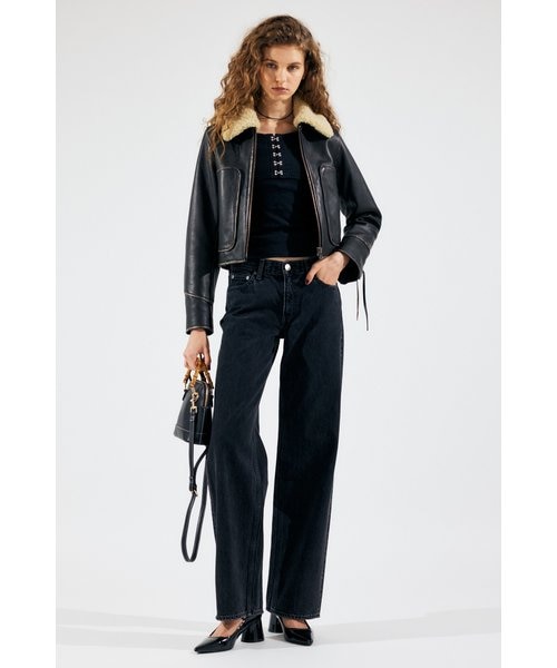 LEATHER COMPACT FLIGHT ジャケット｜マウジーの通販｜&mall（アンド