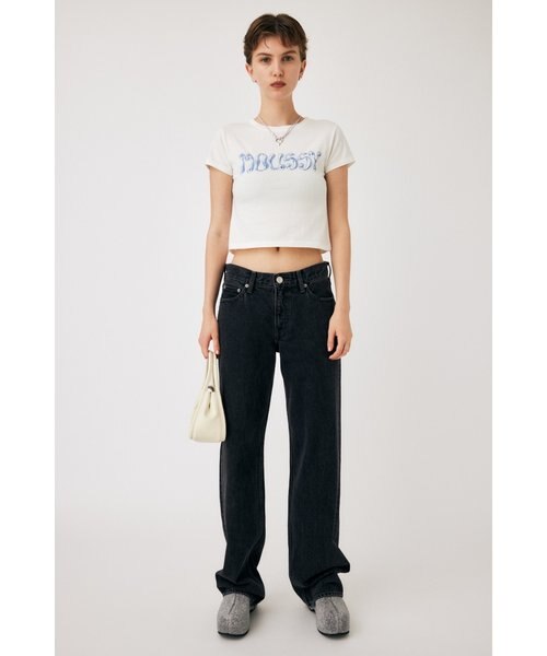 LLIC LIQUID MOUSSY 半袖 黒T 最終値下げ METALLIC LIQUID MOUSSY Tシャツ｜マウジーの通販｜&mall