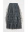 VOLUME TULLE ロングスカート