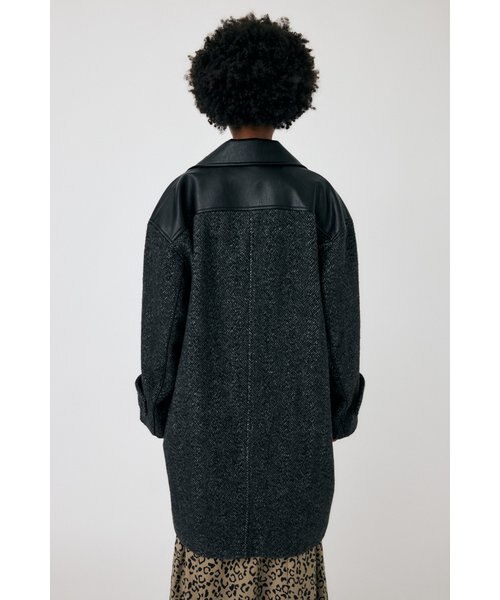 F／LEATHER COMBI MIDI コート｜マウジーの通販｜&mall（アンド