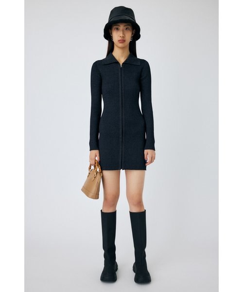 ZIP UP LS MINI ドレス｜マウジーの通販｜&mall（アンドモール