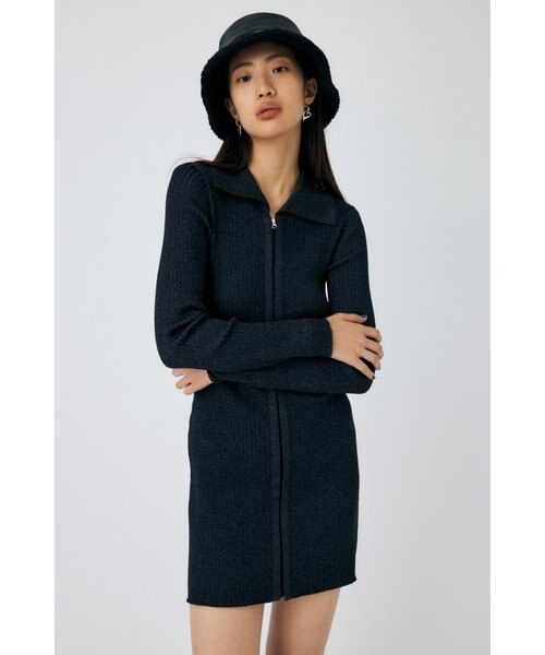 ZIP UP LS MINI ドレス｜マウジーの通販｜&mall（アンドモール