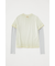 LAYERED LIKE EMBROIDERY LS Tシャツ