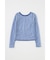 REVERSIBLE GLITTER SHEER トップス