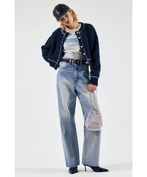 マウジー ジーンズ HW DAMAGE LOOSE STRAIGHT MOUSSY（マウジー）の「HW DAMAGE LOOSE STRAIGHT（デニムパンツ