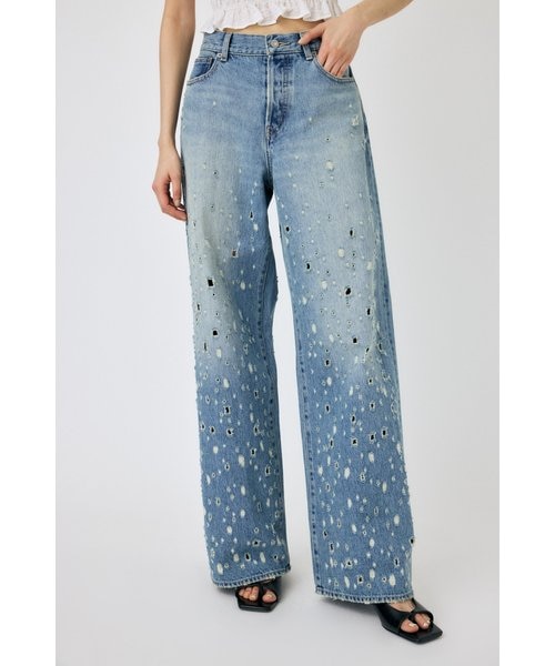 DESTROYED MIDRISE BAGGY L/MOUSSY マウジー DESTROYED MIDRISE BAGGY｜マウジーの通販｜&mall（アンドモール