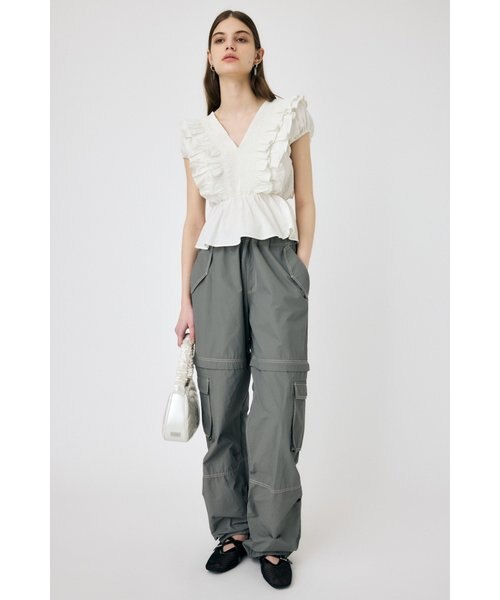 MOUSSY SHOULDER FRILL ブラウス　ホワイト MOUSSY | SHOULDER フリルブラウス (シャツ・ブラウス ) |SHEL