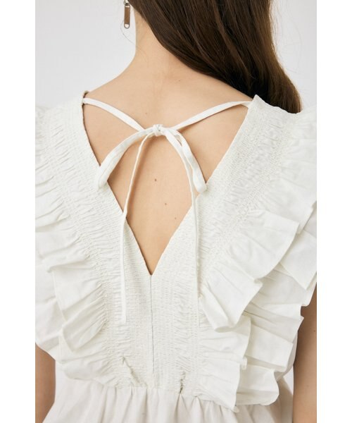 MOUSSY SHOULDER FRILL ブラウス　ホワイト MOUSSY | SHOULDER フリルブラウス (シャツ・ブラウス ) |SHEL