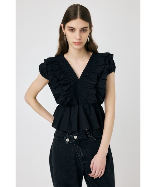 トップス MOUSSY SHOULDER FRILL BLOUSE セール】SHOULDER FRILLS トップス（シャツ/ブラウス）｜MOUSSY